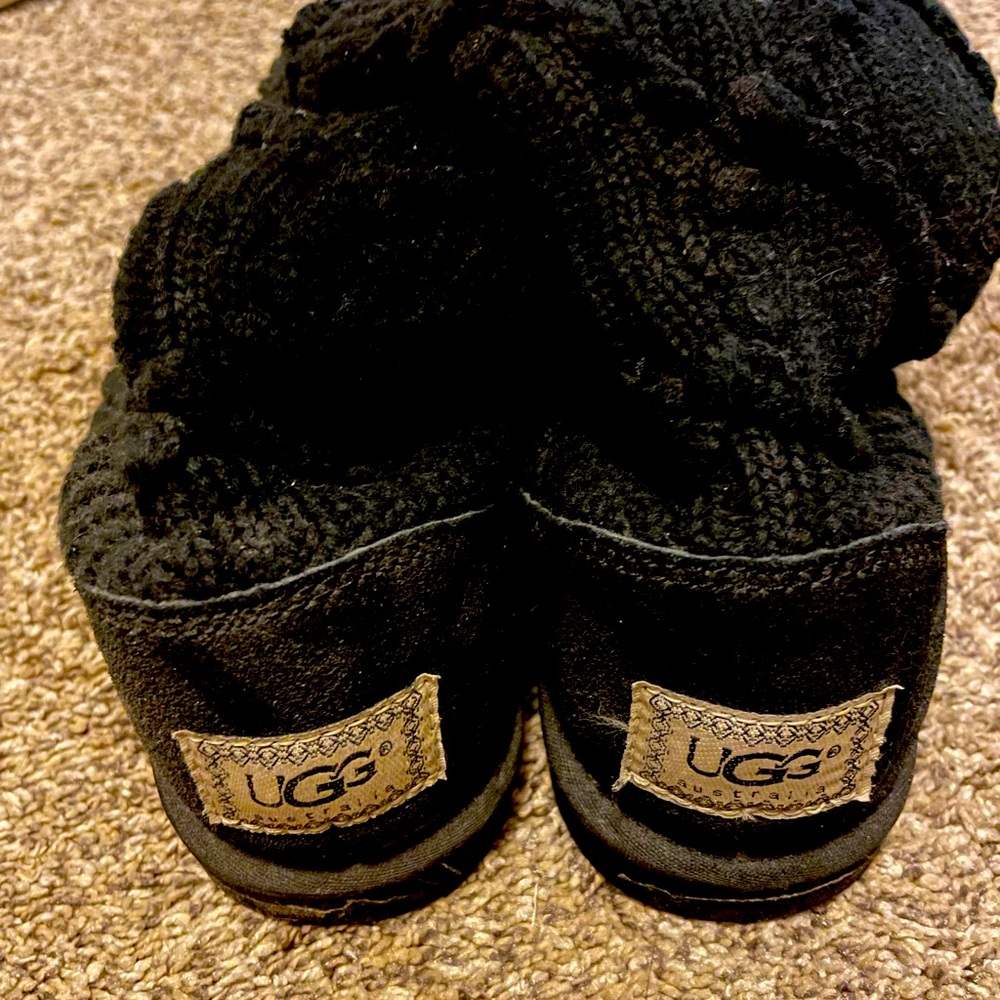 Ugg black slouchy sweater boots size 7